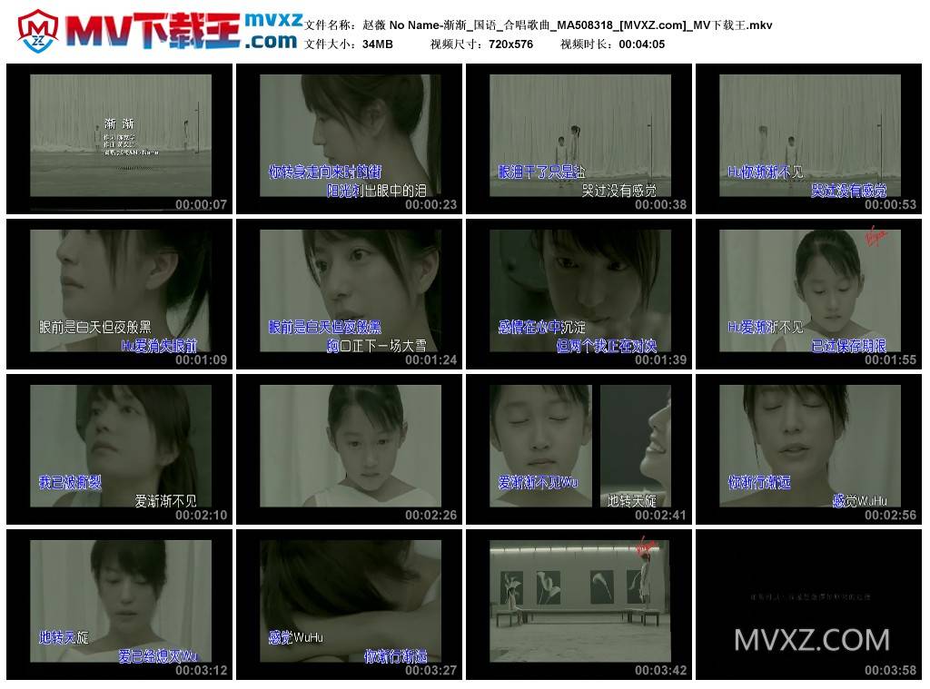 赵薇 No Name-渐渐_国语_合唱歌曲_MA508318